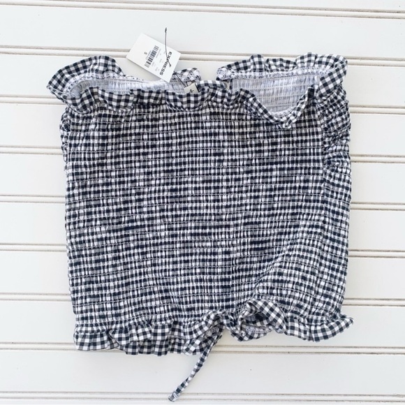 Express Black and White Sleeveless Bustier Top - Picture 3 of 6